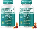 SmartyPants Prenatal Multivitamin Gummies, Omega 3 (DHA / EPA), Metylfolat, Biotyna, Witamina D3, C, Witamina B12, B6, A, K & Zinc, Gluten Free, 120 Count (40 Day Supply) (Opakowanie po 2)