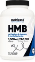 Nutricost HMB (Beta- Hydroxy Beta- Metylomaślan) 1000mg (240 kapsułki) - 500mg Per kapsułki, 120 Serings - Gluten Free i Non-GMO