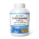 Czynniki naturalne, mikronizowane L- glutamina 1000 mg, wspomaga mięśnie i funkcje immunologiczne, 180 kapsułek