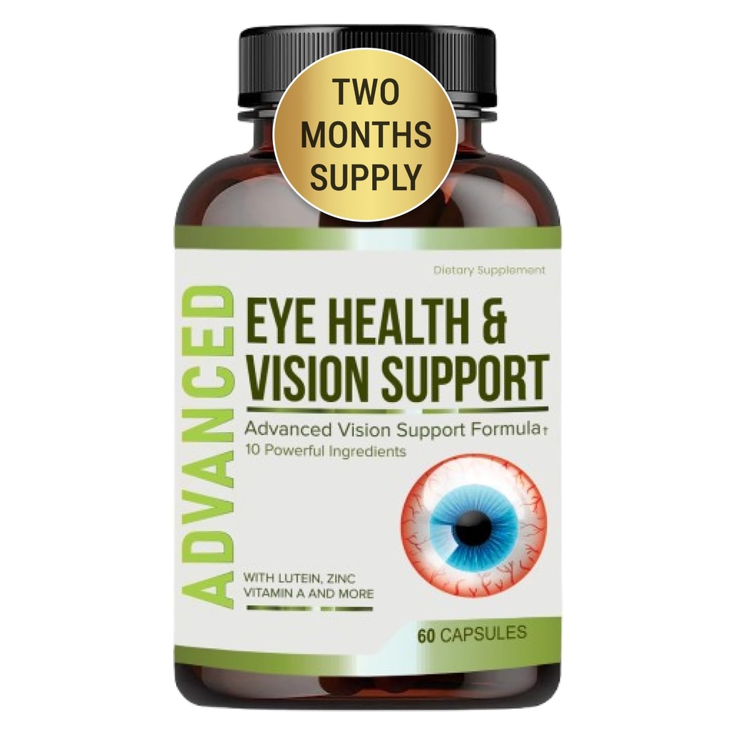 Vision Support - najlepsze vitaminy oczu dla Blurry Vision. Suplementy do oczu dla dorosłych z luteiną dla zdrowia plamki żółtej, wizją oka, napięciem oka i zmęczeniem. Z cynku i witaminy A do wsparcia Sharp Vision.
