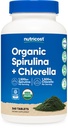 Nutricost Organic Spirulina + Chlorella (3,000mg) 360 Tablets - USDA Organic, 1,500mg Spirulina, 1,500mg Chlorella, Wegan, GMO- Free, Gluten- Free, 60 Servings