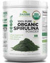 Zazzee USDA Spirulina organiczna Proszek, 8 Ounces, 68 Służenia, Certified Kosher, 100% Czysty, Nienapromieniowany, Mess- Wolny pojemnik na usta, Świeży zapach i Neutralny smak, Non-GMO, Made in USA