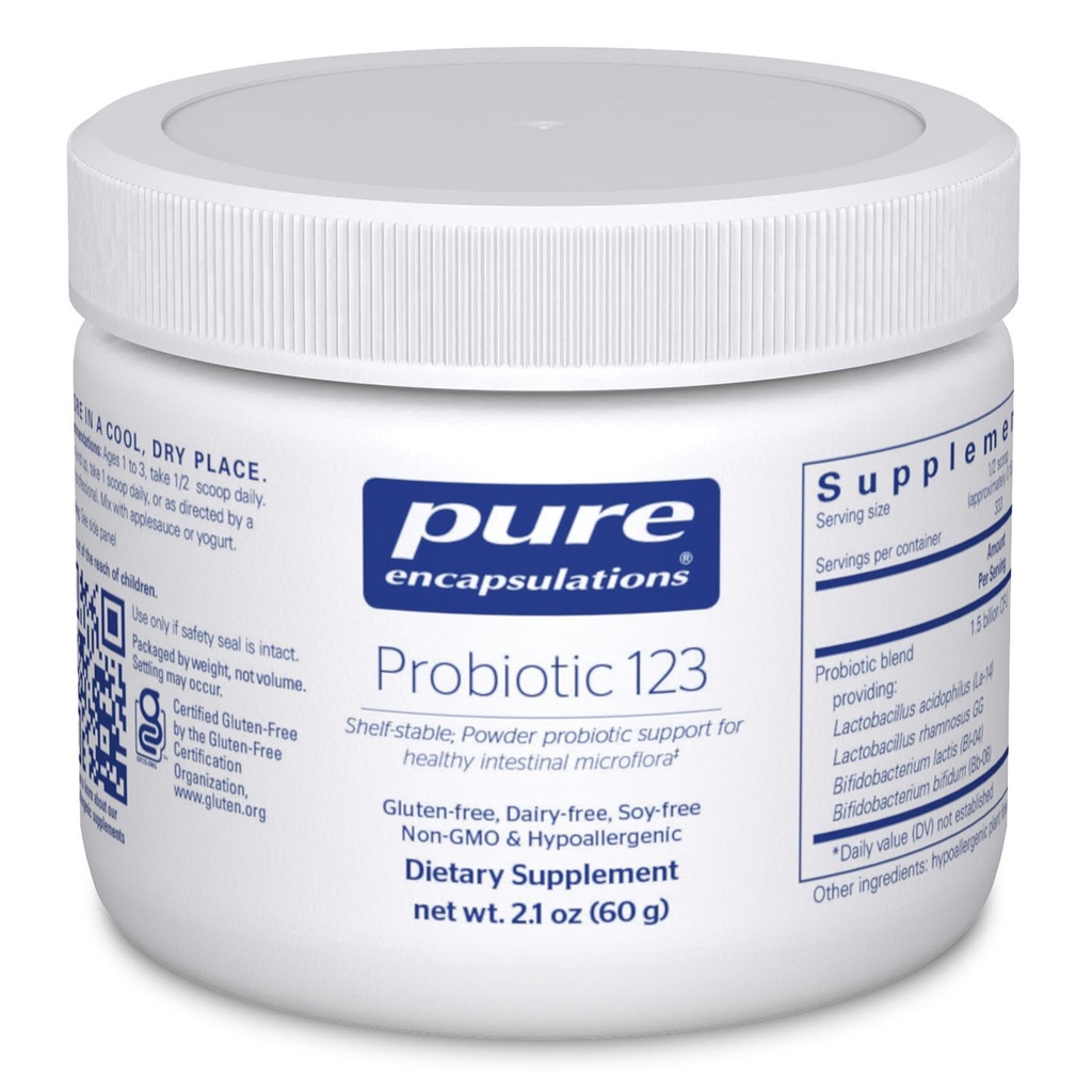 Pure Encapsulations Probiotic 123 < 124; Children 's Probiotic Support for Healthy Intestinal Microflora * Kawałki