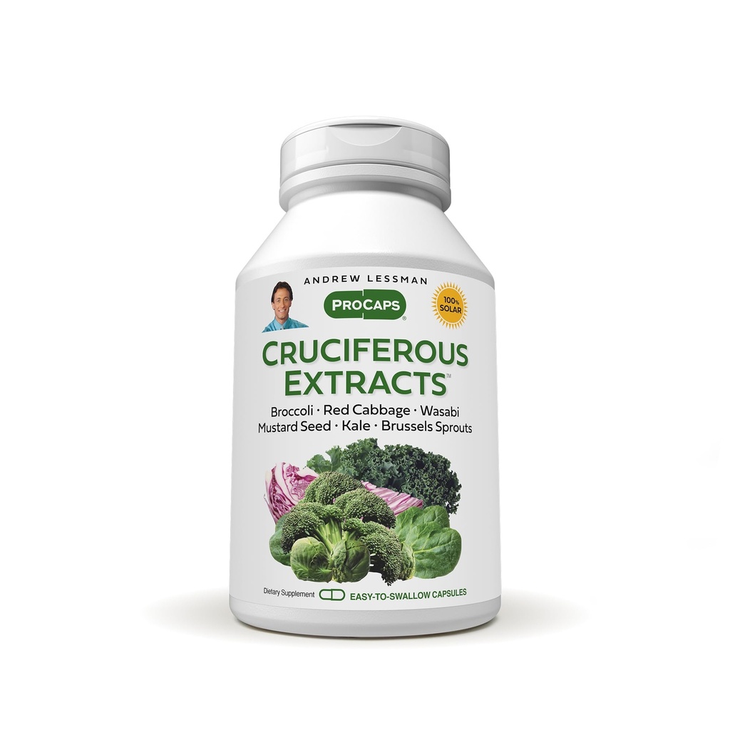 ANDREW LESSMAN Cruciferous Extracts 360 Kapsułki - Wysokie poziomy glukozynolanów i sulforaphane z Broccoli, Czerwona Kapusta, Musztarda Seed, Wasabi, Brussels Sprouts i Kale Extracts, Brak dodatków