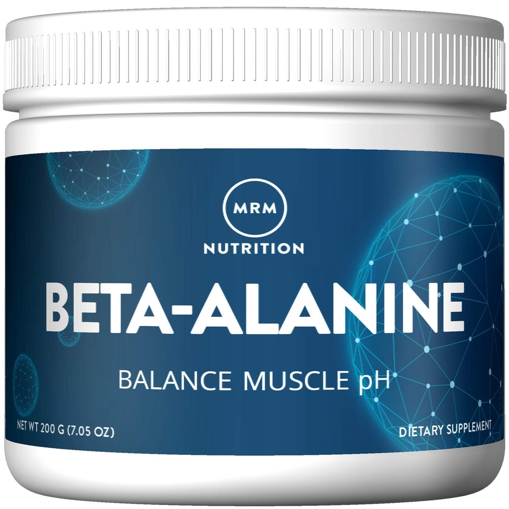 MRM Nutrition Beta- Alanina w proszku - Carnosyn ® Opatentowany Beta- Alanina wspomaga Srength, Focus, Muscle Growth & Endurance dla kobiet i mężczyzn, Wegan, Gluten- Free - 125 Sługi