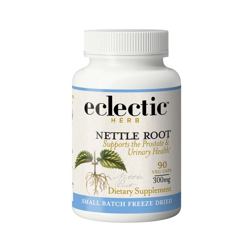 Eclectic Herb - Nettle Root Kapsułki 124; Prostate, Trakt moczowy i Mężczyzna Wsparcie Zdrowia 124; Wegan, Non- GMO, Gluten Free, Freeze- Suszony (90 CT Denmark 124; 250 mg)
