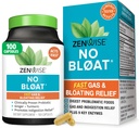 Zenwise Health No Bloat Digestive Enzymes for Gut Health, Gas & Bloating Relief - Multi Enzymes Diessupplement with Probiotics, Ginger, Turmeric Dandelion & Lactase - Mężczyźni i kobiety - 100