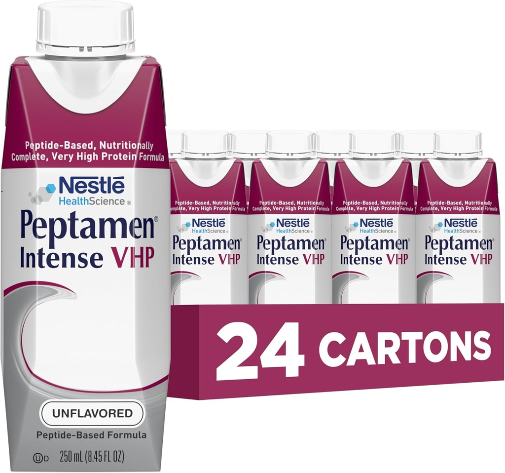 Nestle Peptamen Intensywne VHP Tube Karmienie formuły Unflavored 250 ml Karton 24 Ct