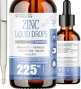 Płynne krople cynku dla dzieci, mężczyzn i kobiet 124; Organiczny siarczan cynku jonowego 124; Immunitet, nastroj, mózg tyroid 124; 30 Day Supply 124; 2 Oz