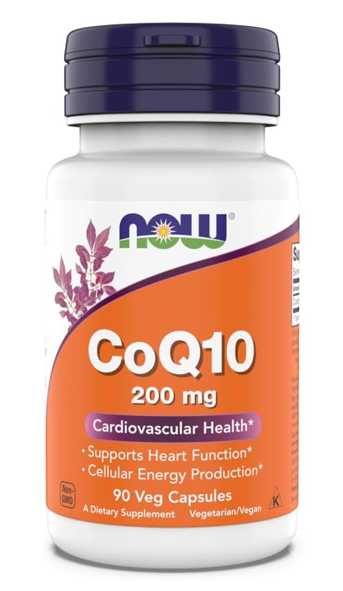 Teraz Suplementy - CoQ10 (Koenzym Q10) 200 mg, Wspiera zdrowie układu krążenia *, Kosher, Vegan 90 Kapsułki wegetariańskie