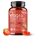NATURE DOCELOWE CoQ10 Gumies 200mg - Wysoka Absorpcja Koenzym Q10 Suplementy do Serca, Energii i Przeciwutleniacza z PQQ XigZinc & Ashwagandha, Flavor truskawkowy, 90 Count