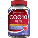 Przepisy Doctor 's CoQ10 200mg, 60 Softgels, Wysoce Absorbowalny Koenzym Q10, Przeciwutleniacz i Cellular Energy Boost, Poprawia serce, naczyniowe i mięśniowe Zdrowie, Non-GMO, No Gluten Dairy