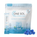 One Sol BCAA & Electrolyte Proszek do hydrolizy i energii, All- Natural Formula, 100% Wegan, Non-GMO, Gluten Free & Soy- Free, Promotes Muscle Growth & Recovery, Natural Blue Malina Flavor