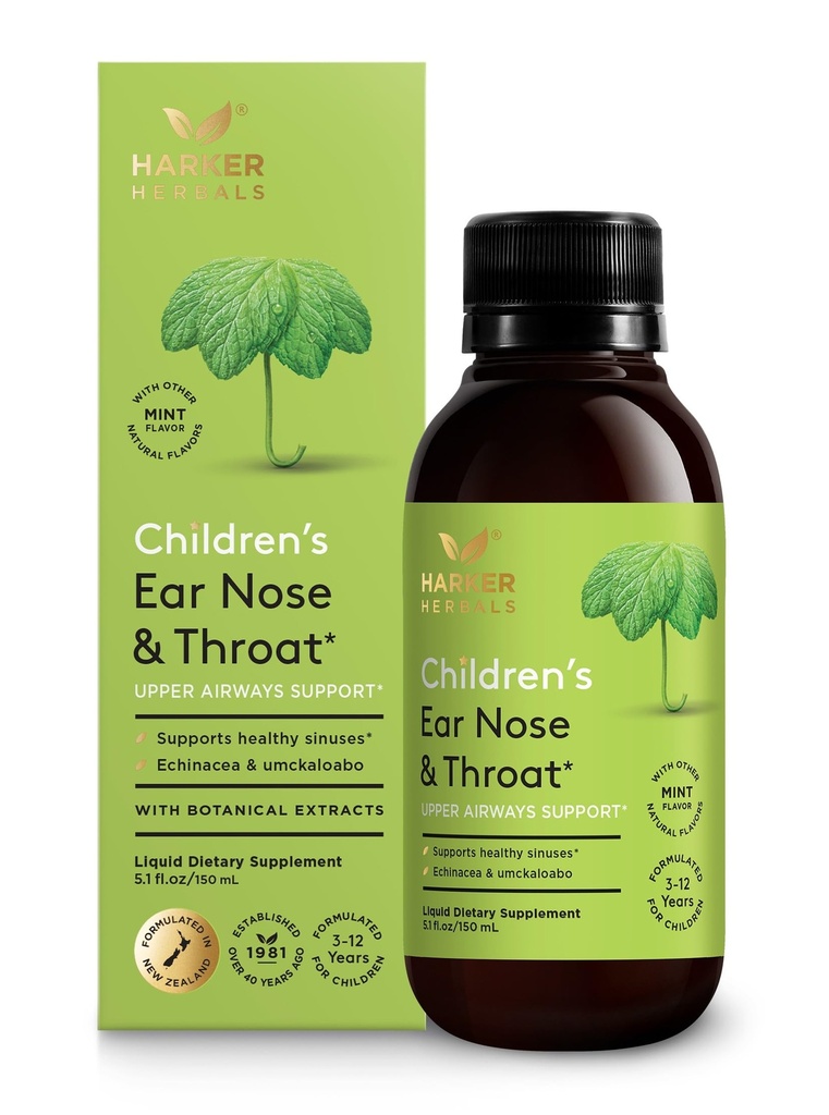 Syrop z nosa i gardła dla dzieci, wzór ziołowy dla zatok i sezonowego wellness obejmuje Echinacea, Pelargonium i Elderflower, Plant- based - 5.1 Fl oz (30 Służenie)