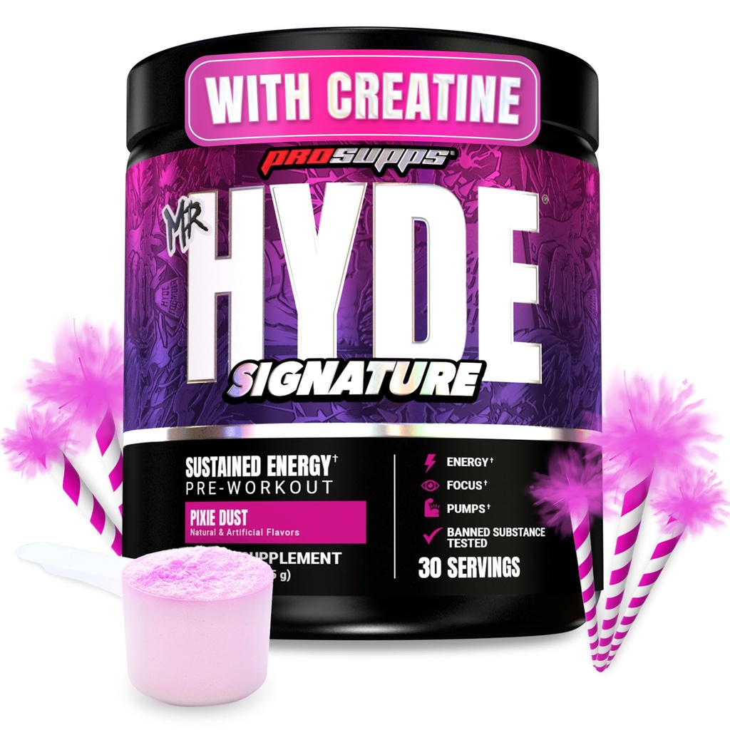 PROSUPPS Hyde Signature PreWorkout Powder with Creatine, Beta Alanine & Cafeline - Performance, Energy & Endurance - Clean Fitness & Gym Supplements for Men & Women (Pixie Dust, 30 Servings)