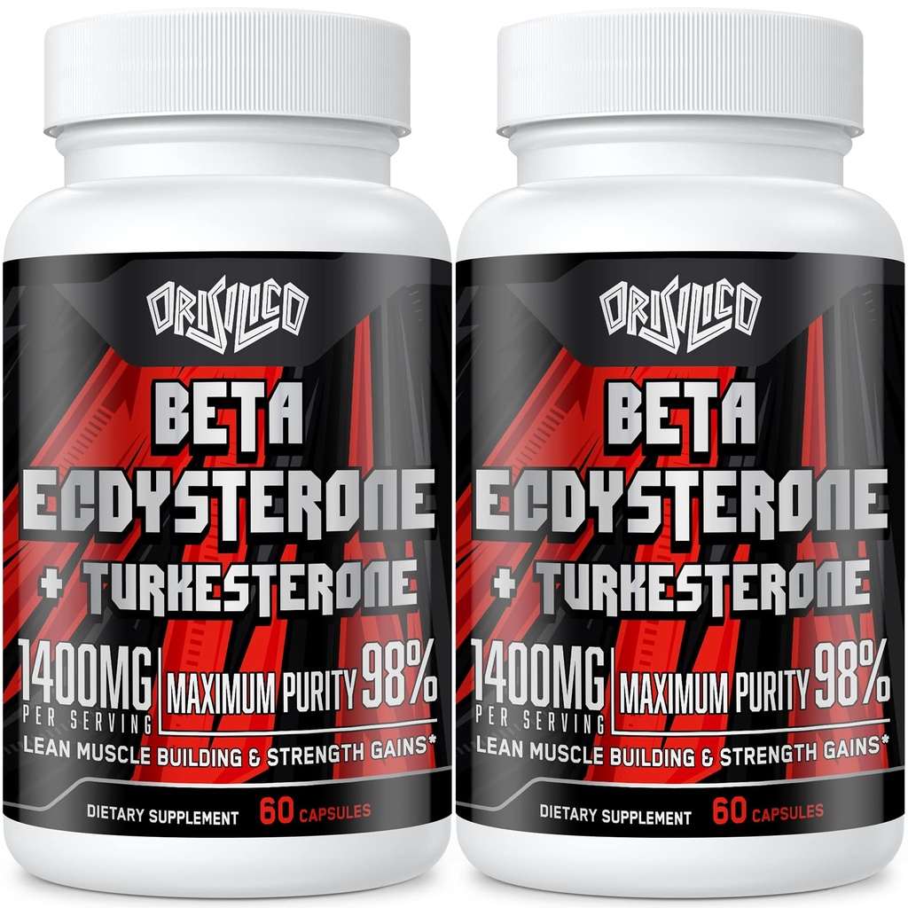 1400mg Beta Ecdysteron i Turkesterone Suplementy, Maksymalizowane 98% Beta Ecdysteron i 20% Turkesteron Ekstrakt dla Muscle Mass, Siła, Synteza protein, 120 Kapsułki