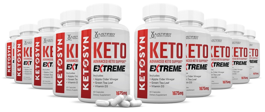 (10 opakowań) Ketosyn Keto ACV Extreme Pills 1675 MG Keto Support Blend Capsule Alternatywnie do Keto ACV Gummies skomponowane z Jabłkiem Cider Extra Virgin Olive Oil Powder Zielona herbata 600 Kapsułki
