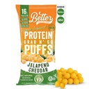 Lepsze niż dobre Savory Keto Jalapeno Cheddar Puffs Protein 124; Gluten- Free -16g Protein, Low Sugar, Low Calorie, Diabetic Friendly przekąski 124; Niskie węglowodory, Zdrowe dzieci przekąski 124; Brak sztucznych aromatów (12- Pack)