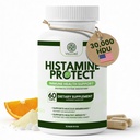 DAO Suplement enzymatyczny Blocker histaminy, 30.000 HDU oksydazy diaminy dla nietolerancji histaminy i fermentowanych żywności, Gut & Digestive Support z Quercetin, Magnezu i witaminy C, 60 kapsułki
