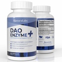 Suplementy DAO Blocker Histamine - DAO Enzyme + Diamina Oxydase & Witamina C dla Gut Health & Food Support - 60 Służenia - 1 Kapsułka Przed posiłkami dla Histamine Nietolerancja