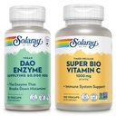 SOLARAY DAO Enzym i Super Bio Witamina C 1000mg - Enzymy trawienne do złamania histopaminy - Timed Release VIT C w / Bioflavonoids Immune Supplement Supplement, Wegan, 60- Day Guarantee, 30 / 50 Służenie