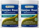 Najlepszy Naturals 2 Pack Konjac Glukomannan Root 1 Funt - 2000 mg na serwowanie - (Razem 2 Funt)