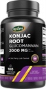 Oxify Konjac Glukomannan 2000 mg 124; 180 Kapsułki wegetariańskie 124; Bezglutenowe, Non-GMO Glukomannan 124; Suplement Made in USA