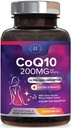 Koenzym Q10 200mg na suplement serwowy - Ultra Wysoka Absorpcja, Przeciwutleniacz na wsparcie produkcji Heart Health & Energy - CoQ10 (Ubichinone) Co Q 10 Suplement i witaminy 100mg Każdy - 120 Softgels