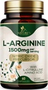 L- Arginina Dodatkowy suplement siłowy z L- Citrulina - Mięśnie wspierające naturalny tlenek azotu Prekursor Booster - Heart Health Support - Amino Acid Energy Blend for Men, USA Butelki - 60 Kapsułki
