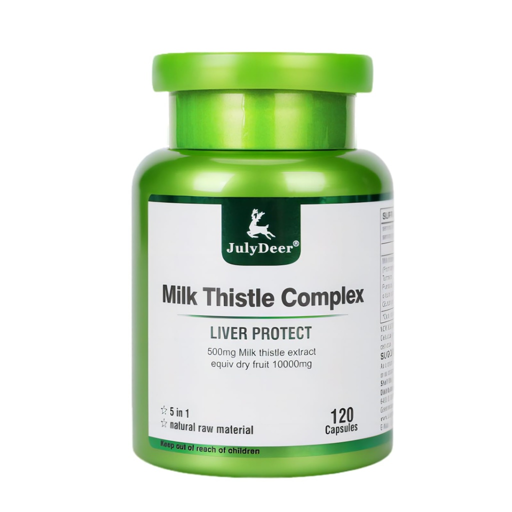 Milk Thistle 500 mg Silymarin Marianum Liver Support, Antioksydant Support, Detox, Liver Protection Capsules for Staying Up Late, Picie i Kac, Dull Skin