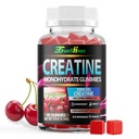 Monowodne Gummie Kreatyna 5g (5000mg), Kreatyna wolna od cukru, Energia przed treningiem, Veg, Non-GMO, dla mężczyzn i kobiet - 90 Hrabia Czerry Flavor