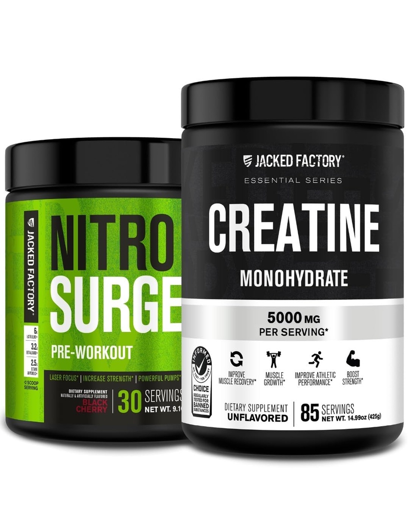 Jacked Factory Nitrosrake Pre- Trening w Black Cherry & Creature Monowodzian dla mężczyzn i kobiet