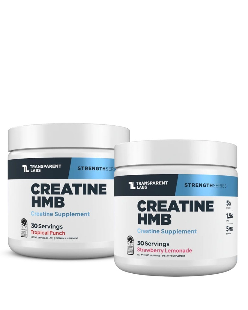 Transparent Labs Creaine HMB (30 Servings, Truskawka Lemoniada) & Creature HMB (30 Servings, Tropical Punch)