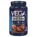 Vega Protein + Creatine - 30g Białko oparte na plantacji, Czekolada, 20 Służenie, 3g Kreatyna, 5g BCAA, Wegan, Keto, Gluten Free, Wolny od mleka, Niskie węglowodory, do wzrostu i naprawy mięśni, Drink Mix, 36oz