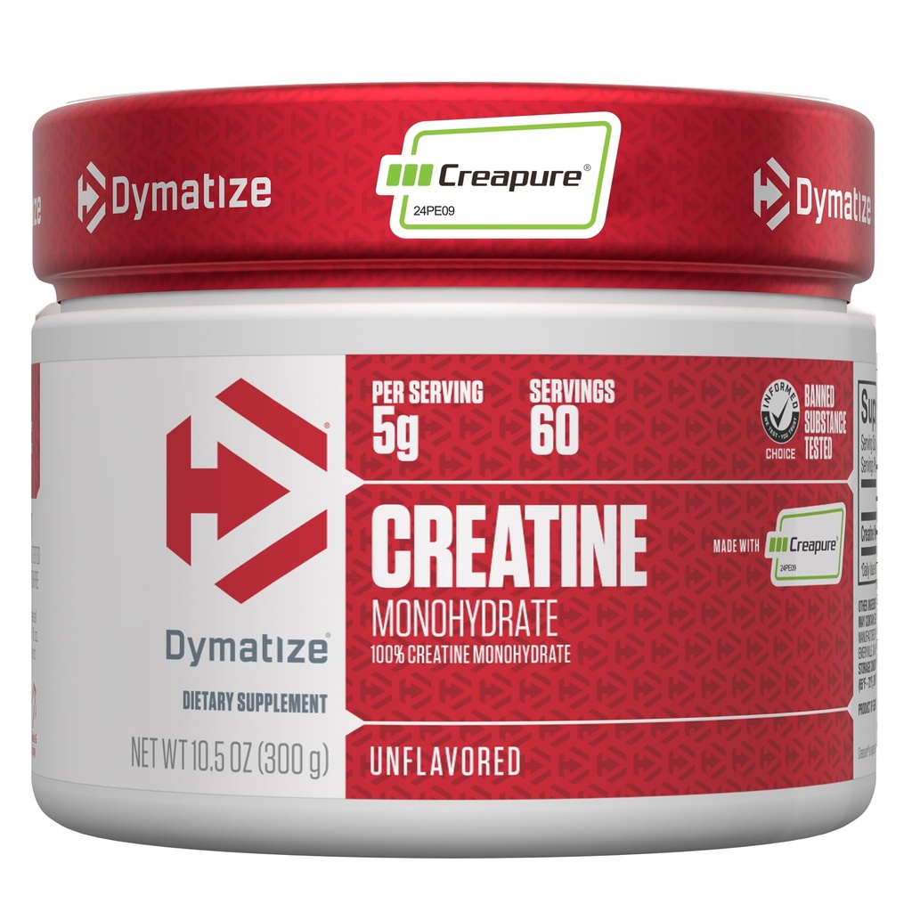 Dymatyzacja Monowodny proszek z CREAPURE (Produkt z Niemiec), 5g na Podawanie, 60 Służenie (300g), Kreatyna dla kobiet i mężczyzn, Gluten Free