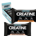 JiMMYBAR! Kreatywny bar proteinowy - 5g monohydratu kreatrycznego + 20g białka - Wysokie białko przekąski - wspomaga wzrost mięśni, siłę i odzysk - Real Food Energy Bar dla sportowców 124; 12 czekoladowego masła orzechowego + 12 Fudge Brownie Variety Pack (24 bary)