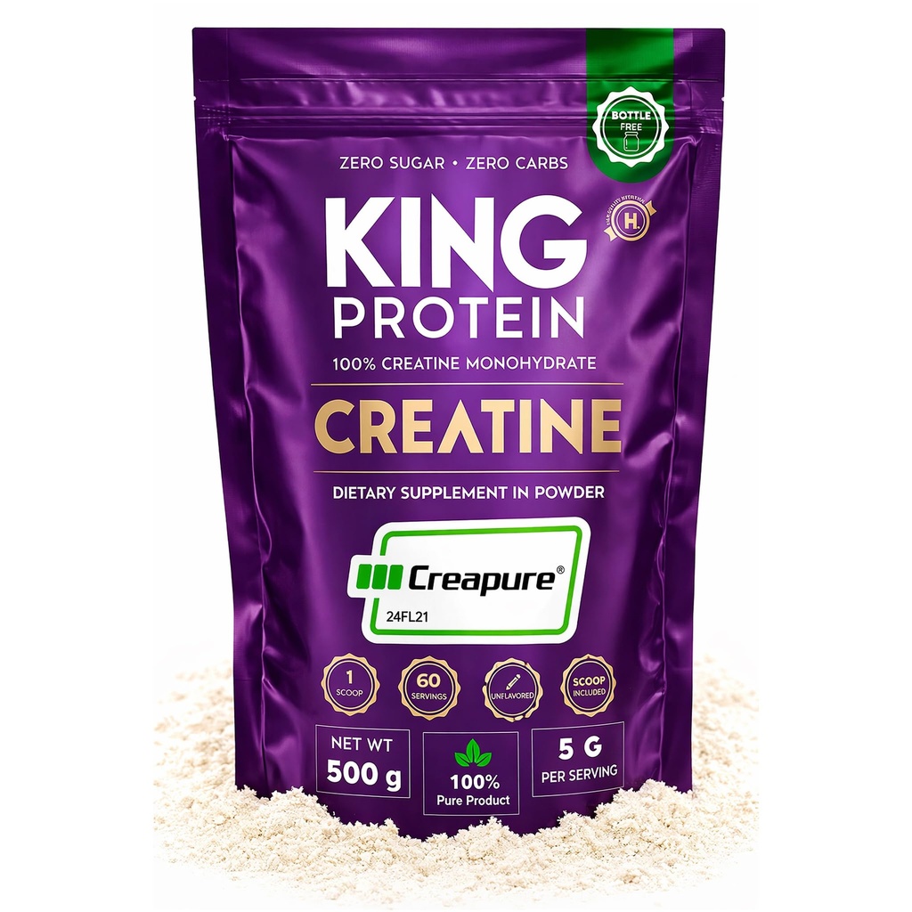 100% Pure Unflavored Kreatyna w proszku jednowodny 124; 5g na serwowanie 124; Wegan & Cukier wolny 124; Krepura ® Monohydrat Kreatyny w proszku & Scoop Zawiera 124; 500g worka luzem, 100 Słupki
