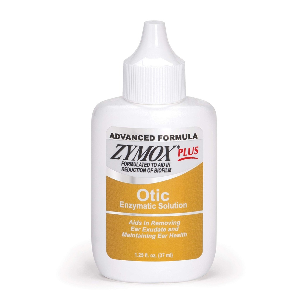 Zymox Advanced Formula Otic Plus Enzymatyczne rozwiązanie ucha dla psów i kotów bez hydrokortyzonu, 1.25oz