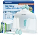 Elektryczny system nawadniania nosa z 50 paczkami soli, 2 tryby czyszczenia nosa z funkcji SelfCleaning & Auto Waste Collection for Sinus Relief Runny Nose, Zator nosa, Swędzenie nosa