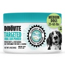 Dinovite Dog Dental Powder, Bezszczotkowy Oddech odświeżacz i Zęby Czyszczenie Dental Care Powder z Probiotyki i Postbiotyki, Pielęgnacja jamy ustnej Bad Breath Treatment, Średnie psy, Made in USA, 30 Day Supply