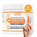 Nootie Medicated Ear Finger Wipes z chlorheksidyną dla psów, Delikatny pies Ear Cleaning Wipes dla swędzi, Wrażliwe Uszy - Pomaga usunąć wosk, Brud Buildup, & Odor 80 Wipes - Made in USA