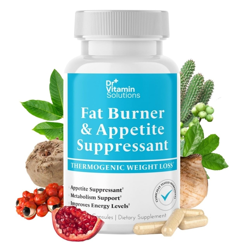 Tłuszcz Burner dla kobiet i mężczyzn - Appetite Suppressant for Weight Loss - Pigułki w / Metabolizm Wzmacniacz Termogeniczny suplement do utraty wagi - Chrom, Kofeina & Zielona herbata - 30 Kapsułki