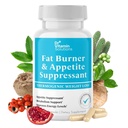 Tłuszcz Burner dla kobiet i mężczyzn - Appetite Suppressant for Weight Loss - Pigułki w / Metabolizm Wzmacniacz Termogeniczny suplement do utraty wagi - Chrom, Kofeina & Zielona herbata - 30 Kapsułki