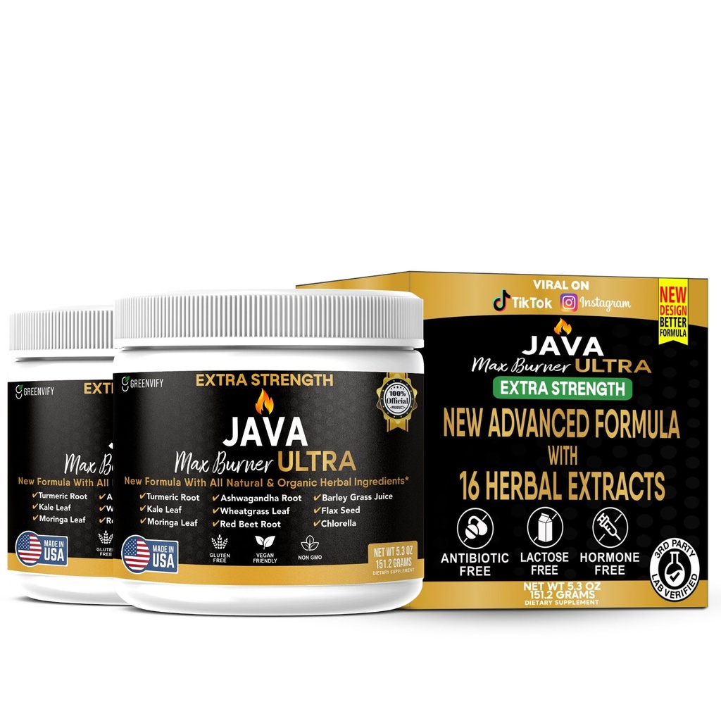 Java Max Burner Ultra Extra Siła, naturalne i organiczne składniki ziołowe, 5.3 oz (2)