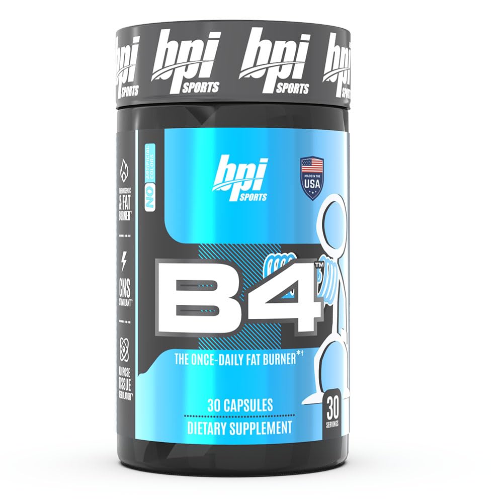 BPI Sports Nite Burn Night Night Fat Burner & B4 Extra- Siła Fat Burner Capsules Bundle - 60 Służenie