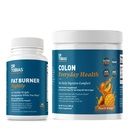 Dr Tobias Fat Burner Nightly & Colon Codziennie Zdrowie Peach Mango - Nighttime Metabolic Support & Codzienne Psyllium Fiber Drink for Digestive Health