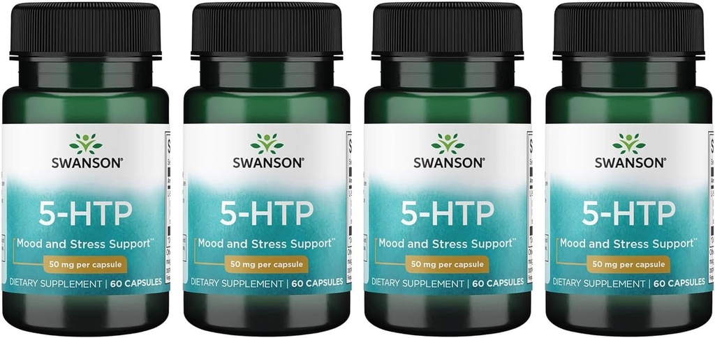Swanson Amino Acid 5- Htp 50 Miligramy 60 Kapsułki (4 opakowania)