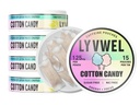 LyvWel 125mg Kofeina Pouches Energy - Czysta energia z Guarana for Focus & Stamina - 5- Pack (75 Total Pouches) (5 Pack, Bawełna Candy)