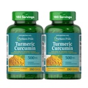 Cucuminoid, Herbal Dietary Supplement for Antioksydant Health, 180 Kapsułki uwalniające Radpid, Opakowanie zawierające 2