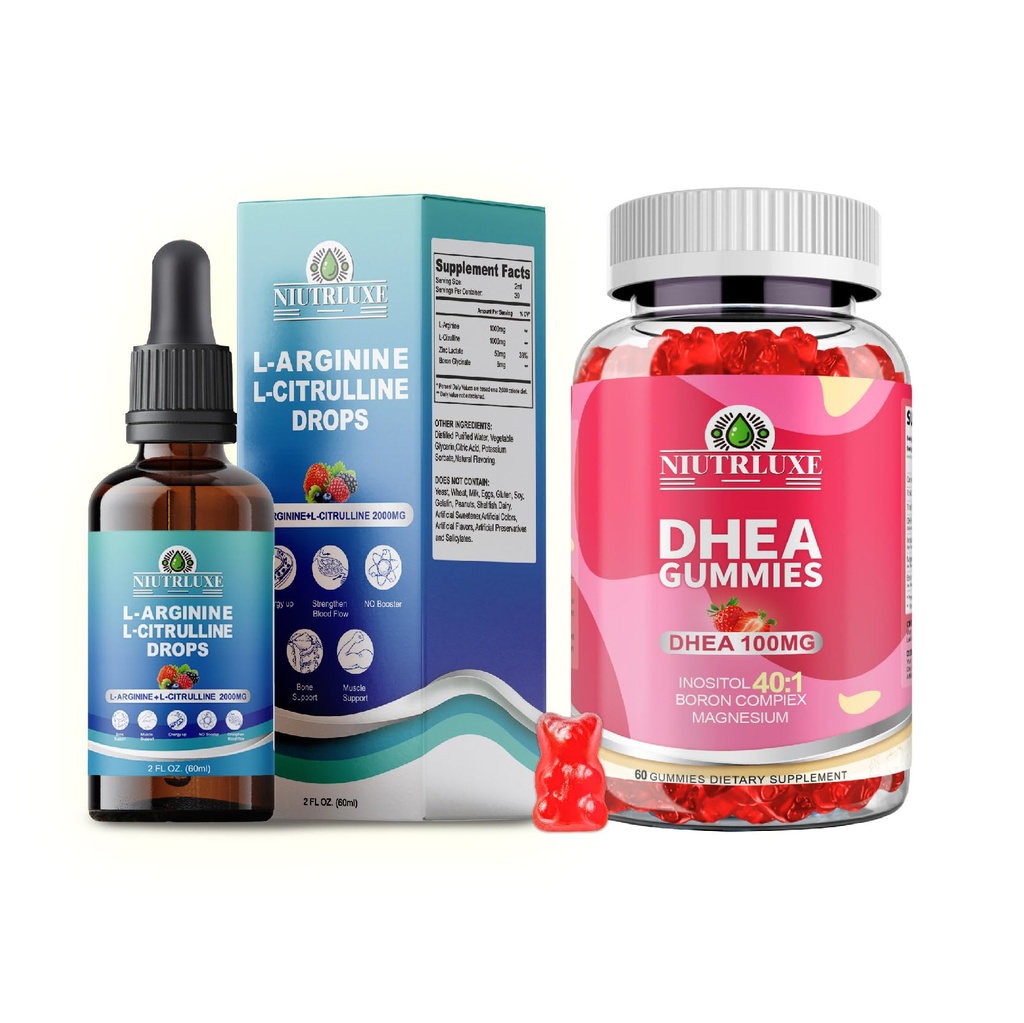 L- Arginine Drops & DHEA Gummies